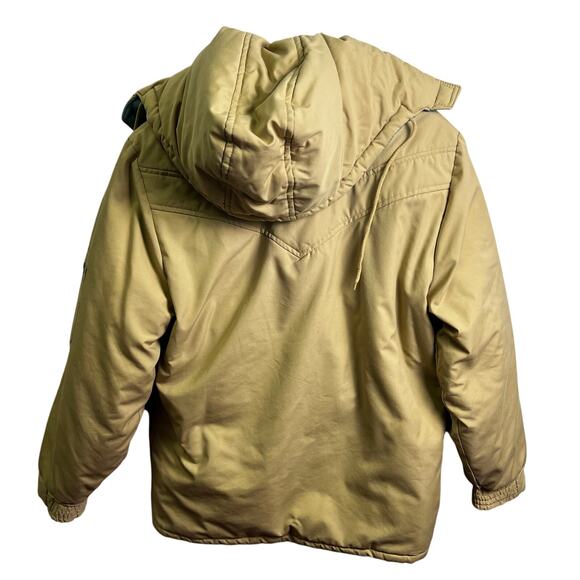 Pioneer Wear Vintage Reversible Down & Feather Jacket Men's M/L Winter Beige/Grn - Picture 2 of 10